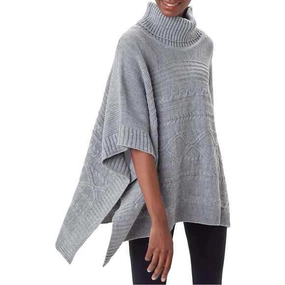 NWT Lole Inverness Cable Knit Poncho - Picture 2 of 5